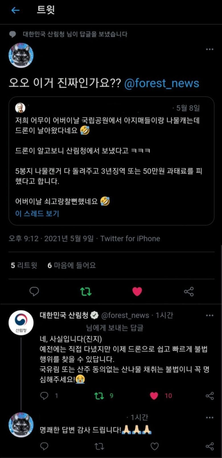 산림청 근황