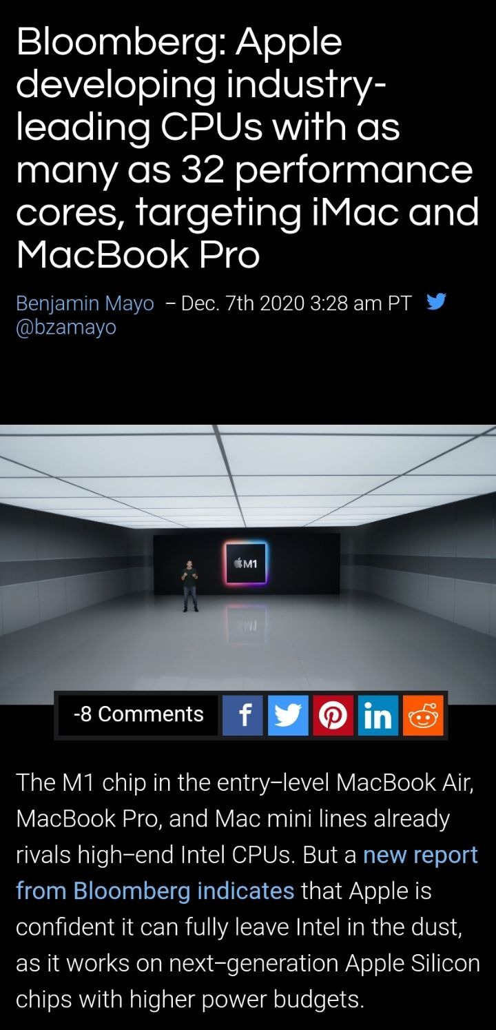 애플, 32코어 CPU, 128코어 GPU 애플 실리콘 개발중