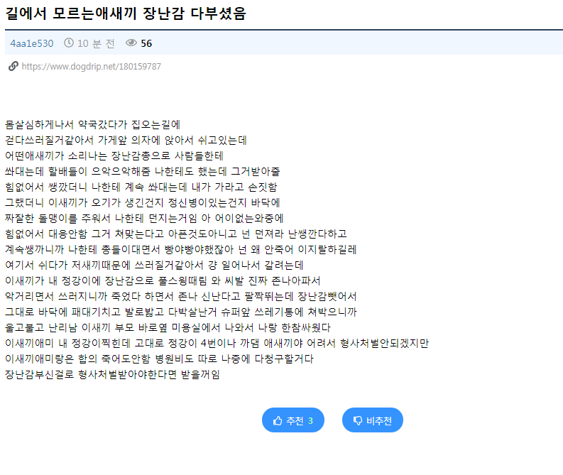 역수입) 길에서 모르는 애새끼 장난감 부신썰+후기