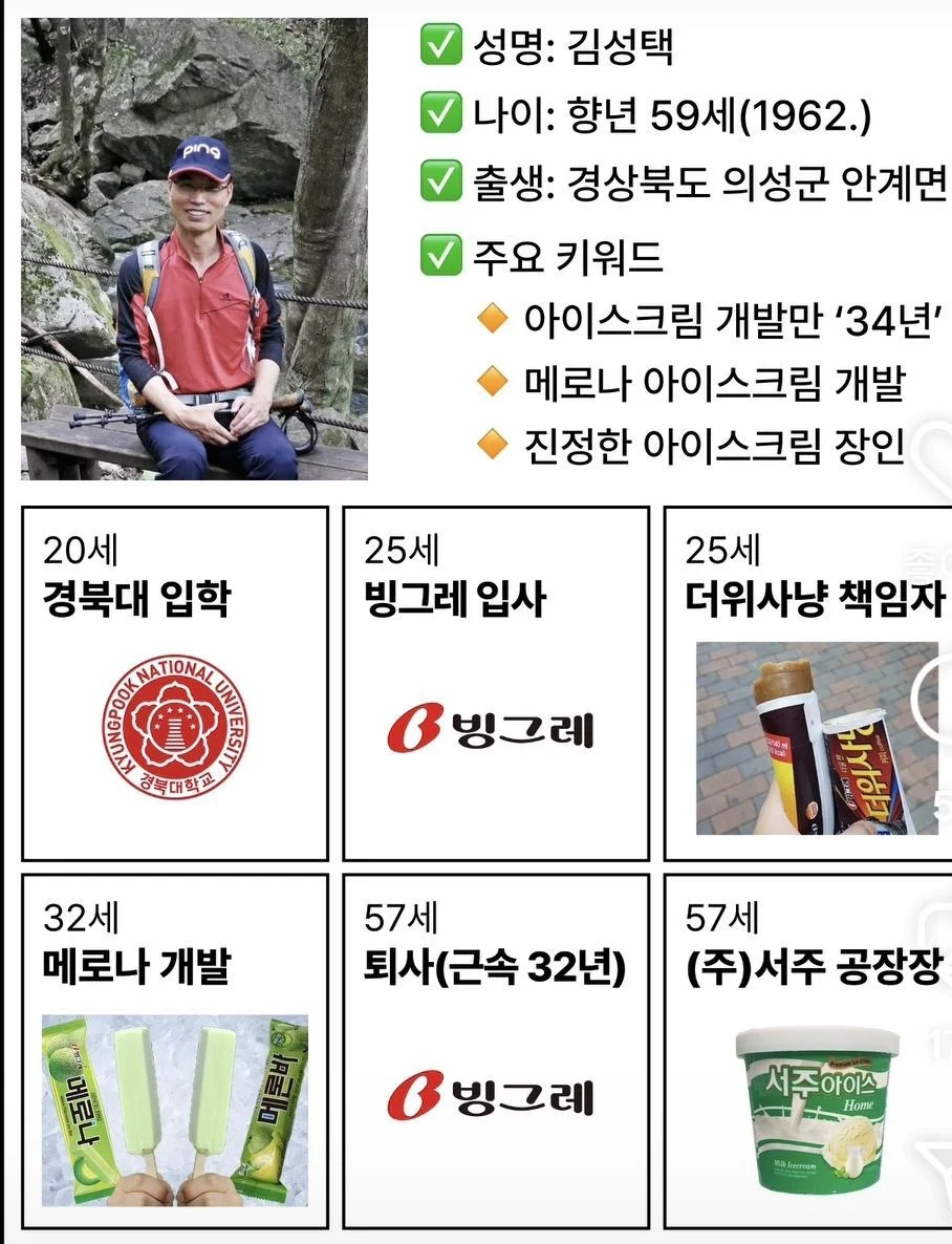 아이스크림 개발만 34년 하신 장인
